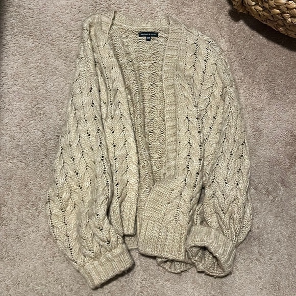 Chunky tan oversized cardigan - Picture 1 of 2